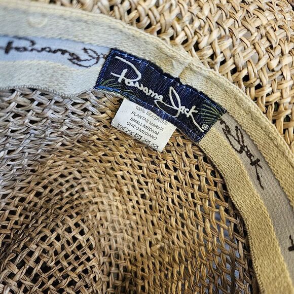 Panama Jack Cowboy Hat Straw OS Western Tropical Parrot Trim - Picture 8 of 12